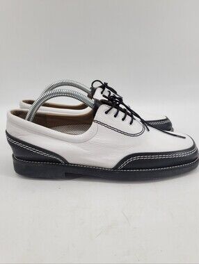 Stuart Weitzman Saddle Oxford / Golf Shoes Black and White Size7